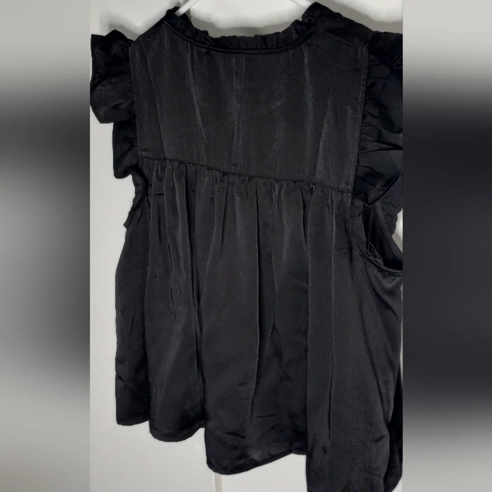 Lands' End Black Ruffled‎ Dress Children's